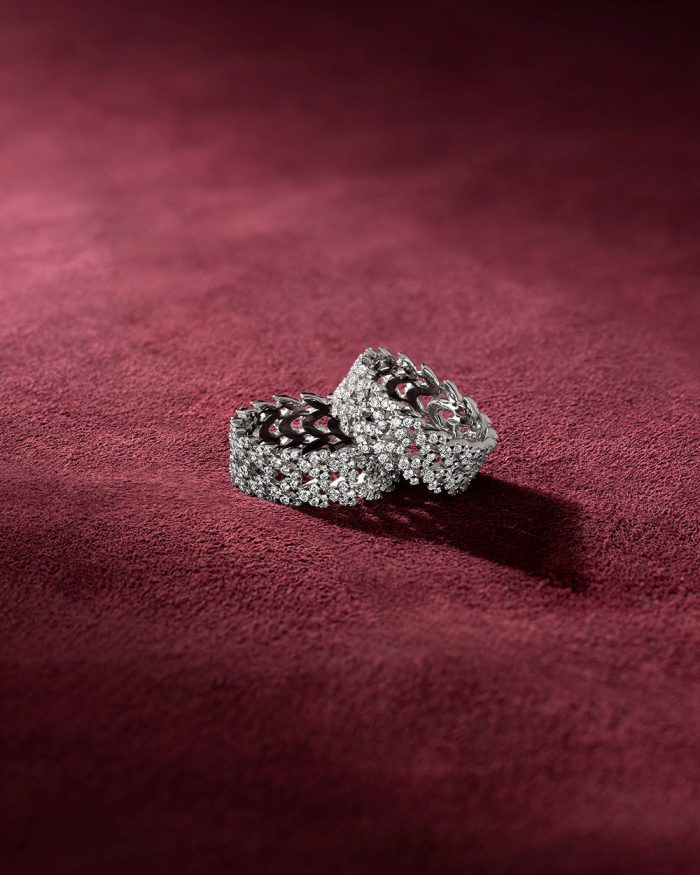 Unazë Pavé Couture Large Argjend